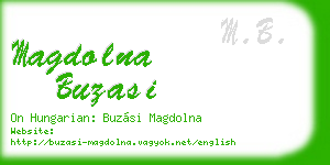 magdolna buzasi business card