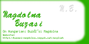 magdolna buzasi business card